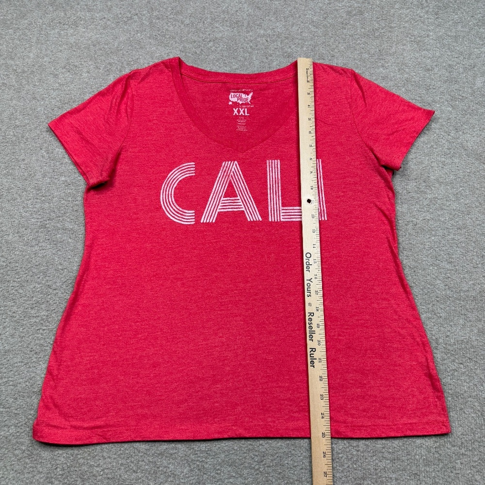 Todd Snyder x Local Pride T Shirt Womens Size 2XL XXL Red V Neck Short S… - Picture 4 of 7